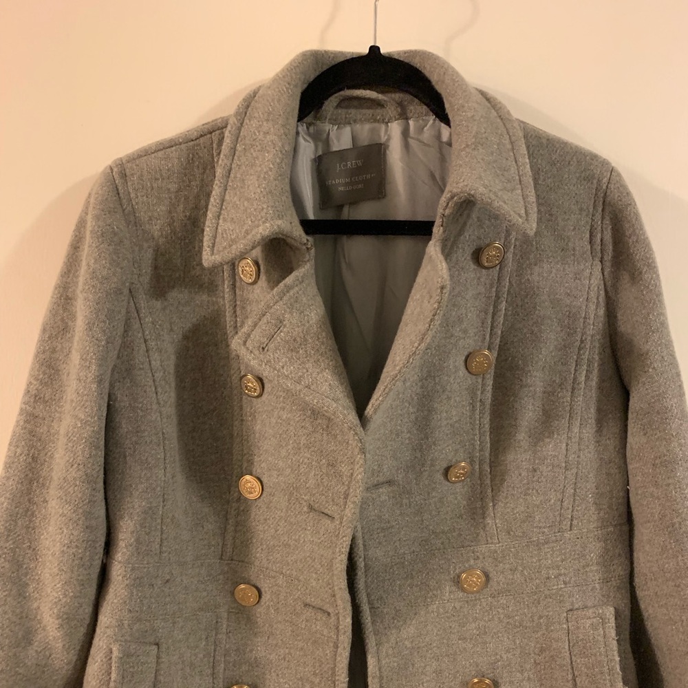 Jcrew Grey/Gray wool peacoat!